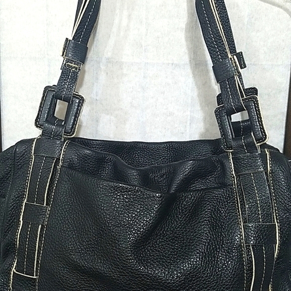Del Conte black pebbled leather satchel - Picture 4 of 13
